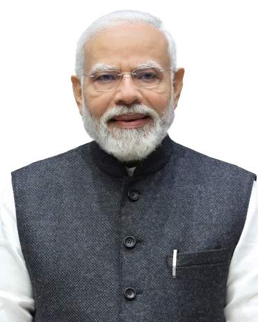 the official portrait of shri narendra modi, the prime minister of the republic of india